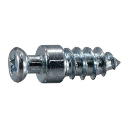 6mm x 21mm Zinc Plated Steel Wood Screw Connecting Dowels