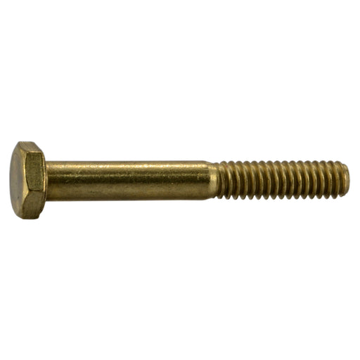 1/4"-20 x 2" Brass Coarse Thread Hex Cap Screws