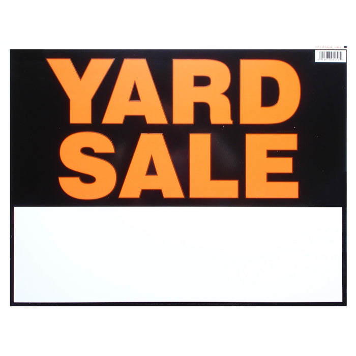 14" x 18" Styrene Plastic "Yard Sale" Signs