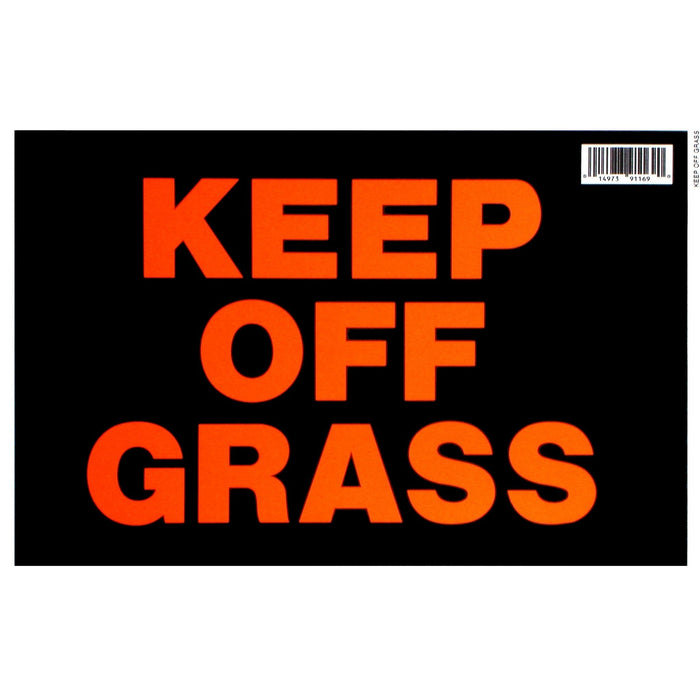 8" x 12" Styrene Plastic "Keep Off Grass" Signs