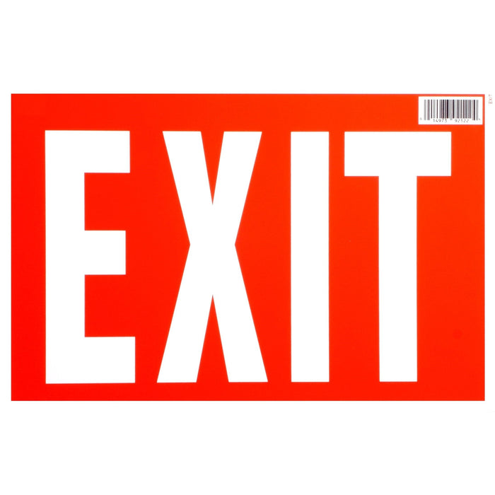 8" x 12" Styrene Plastic "Exit" Signs