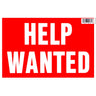 8" x 12" Styrene Plastic "Help Wanted" Signs