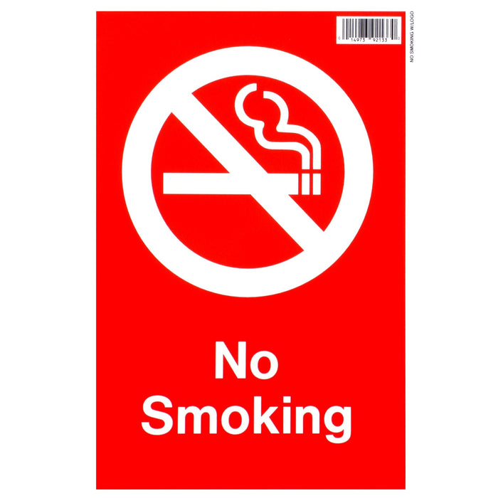 8" x 12" Styrene Plastic "No Smoking" Silhouette Signs