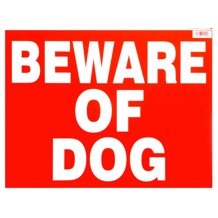 14" x 18" Styrene Plastic "Beware of Dog" Signs