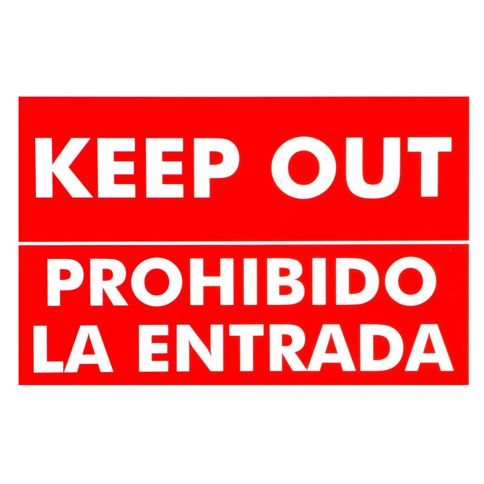 8" x 12" Styrene Plastic "Keep Out" Signs