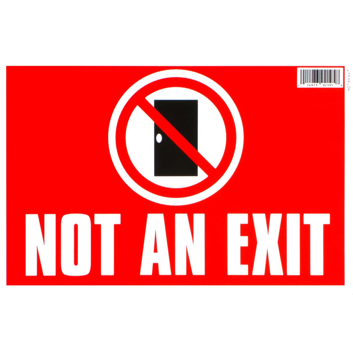 8" x 12" Styrene Plastic "Not an Exit" Signs