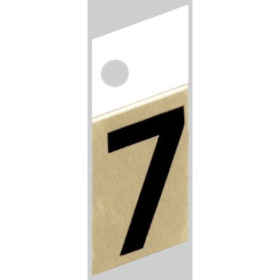 1" - "7" Slanted Black & Gold Numbers