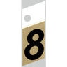1" - "8" Slanted Black & Gold Numbers