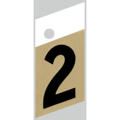 1.5" - "2" Slanted Black & Gold Numbers