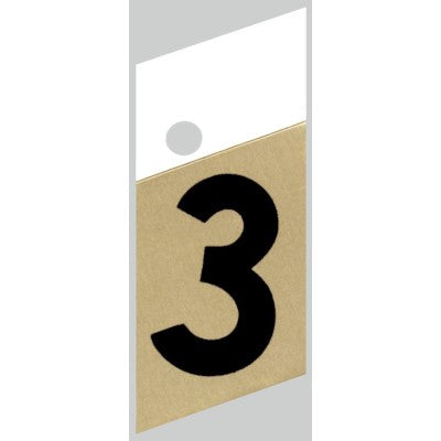 1.5" - "3" Slanted Black & Gold Numbers