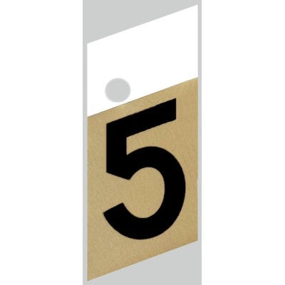 1.5" - "5" Slanted Black & Gold Numbers
