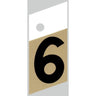 1.5" - "6" Slanted Black & Gold Numbers