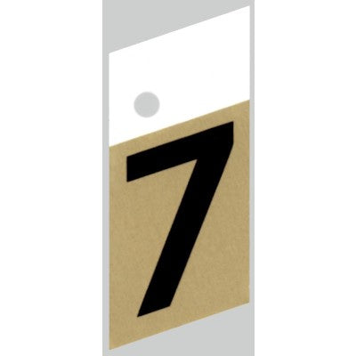 1.5" - "7" Slanted Black & Gold Numbers