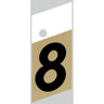 1.5" - "8" Slanted Black & Gold Numbers