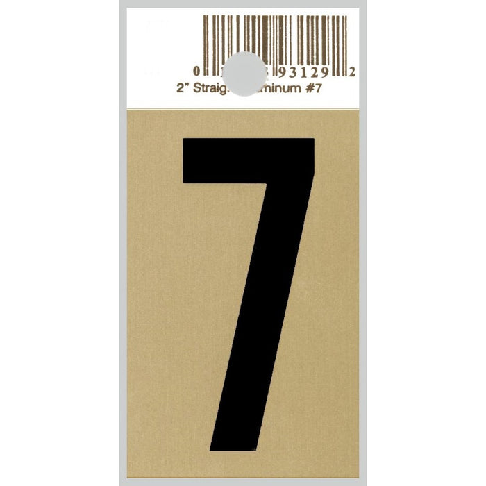 2" - "7" Straight Black & Gold Numbers