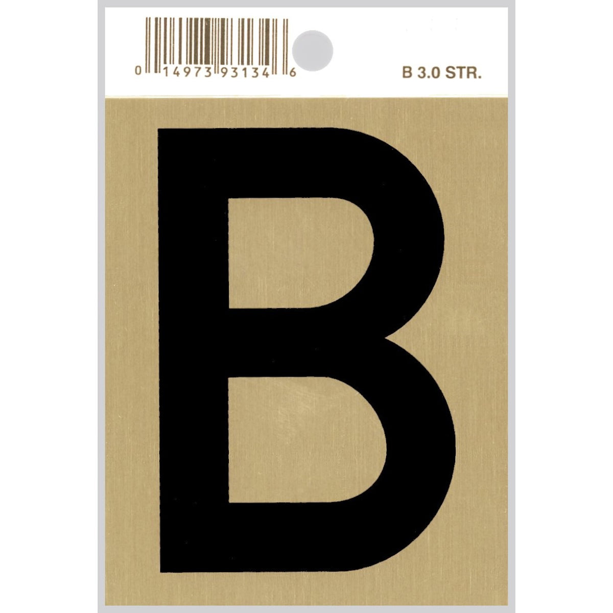 3" - "B" Straight Black & Gold Letters