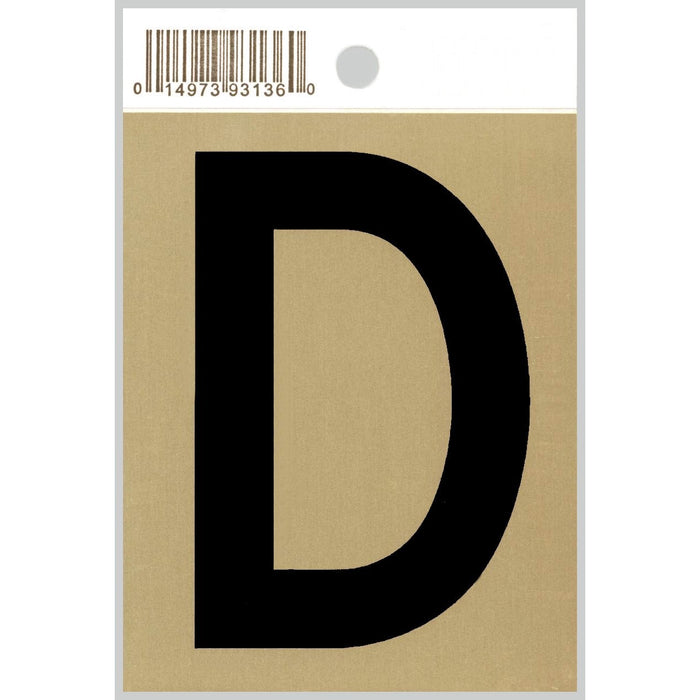 3" - "D" Straight Black & Gold Letters