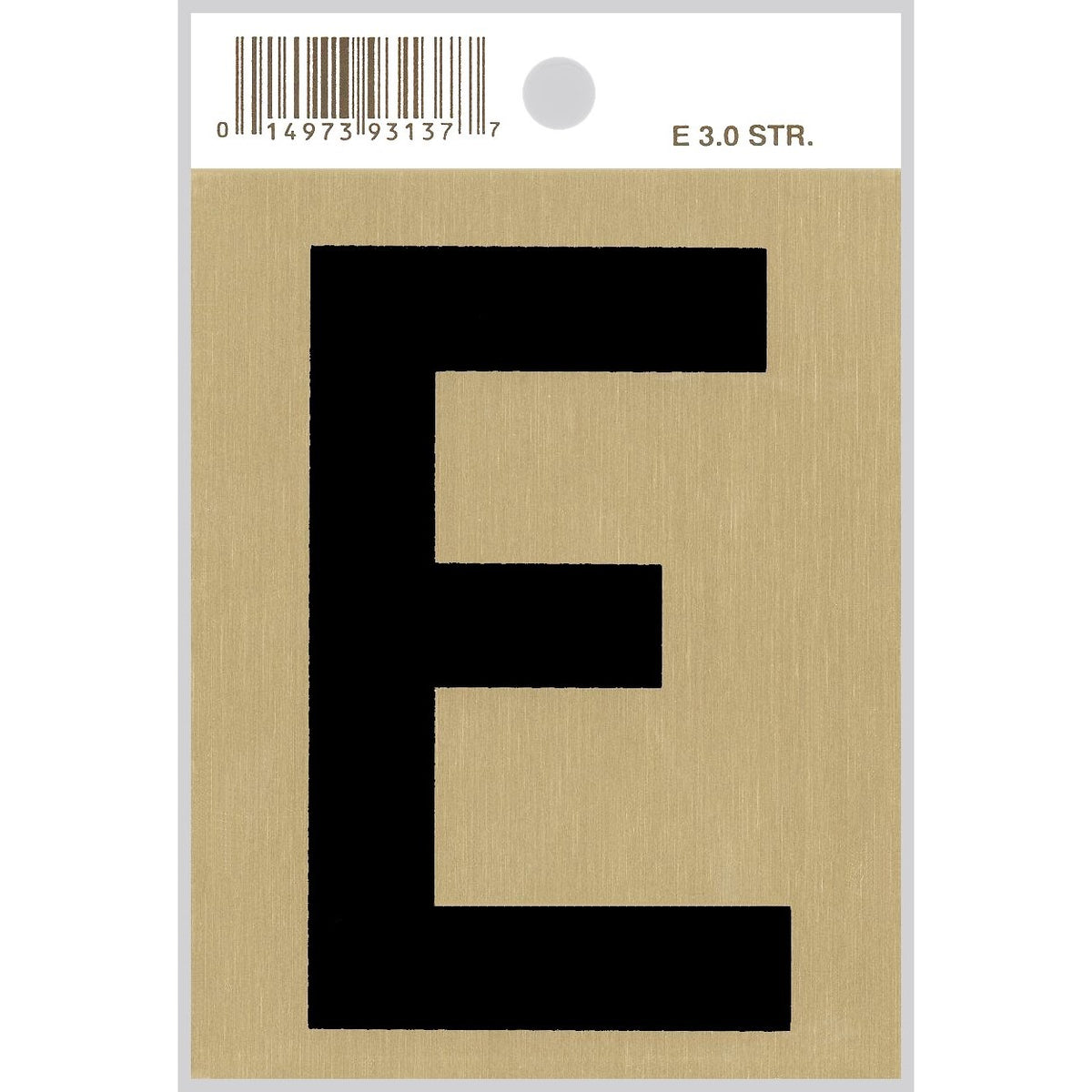 3" - "E" Straight Black & Gold Letters