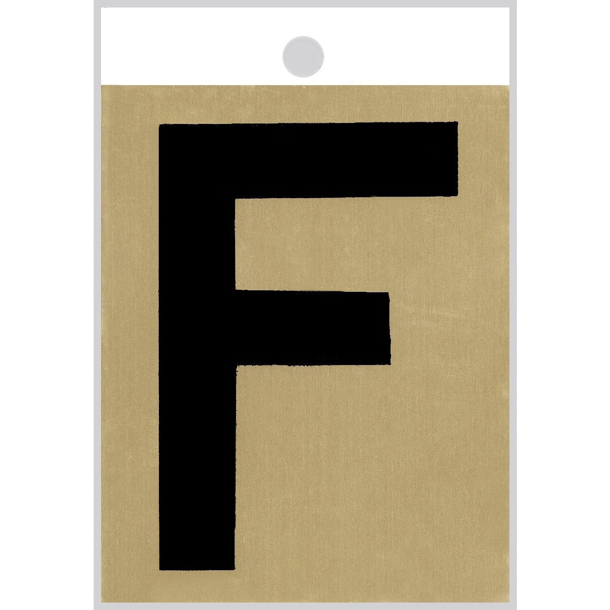 3" - "F" Straight Black & Gold Letters