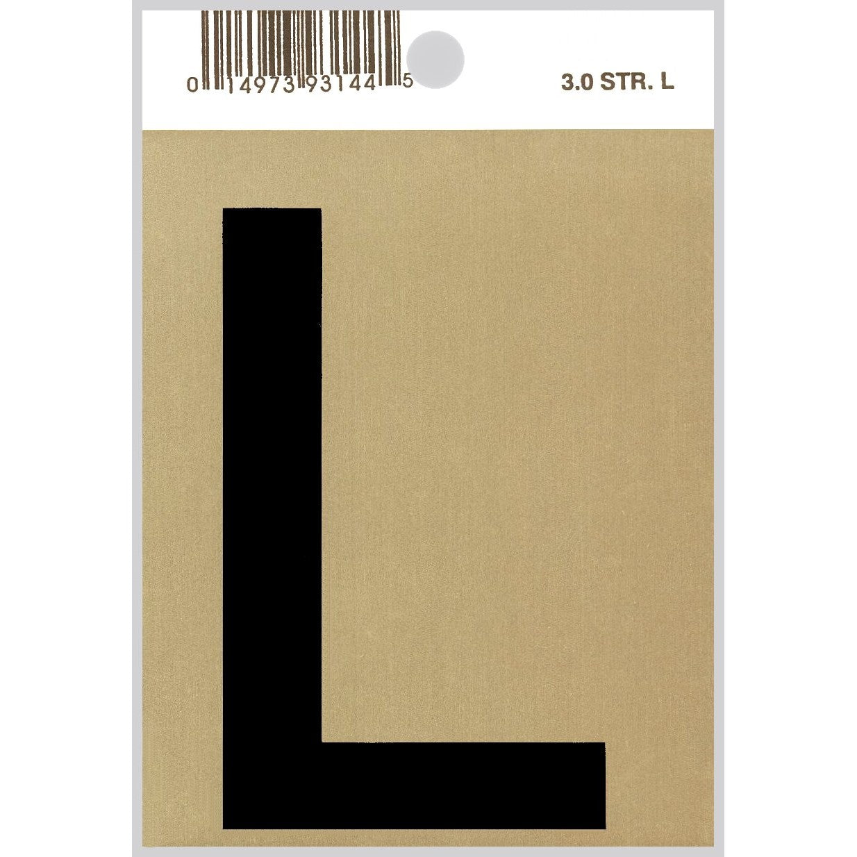 3" - "L" Straight Black & Gold Letters