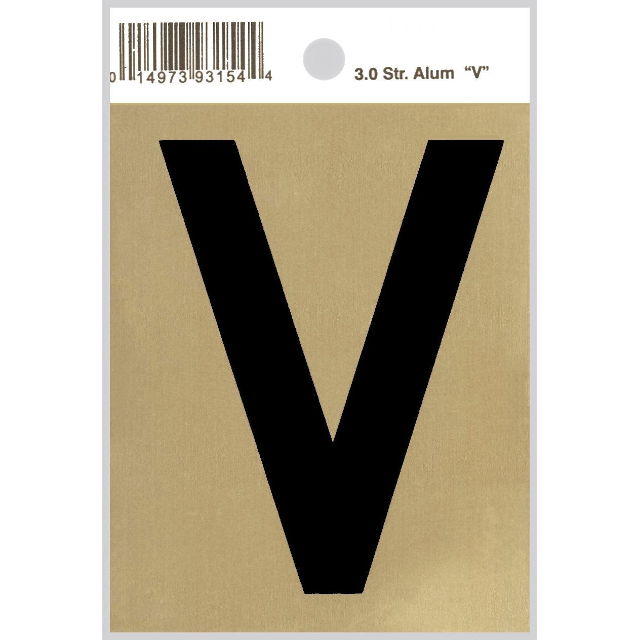 3" - "V" Straight Black & Gold Letters