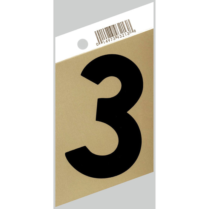 3" - "3" Slanted Black & Gold Numbers