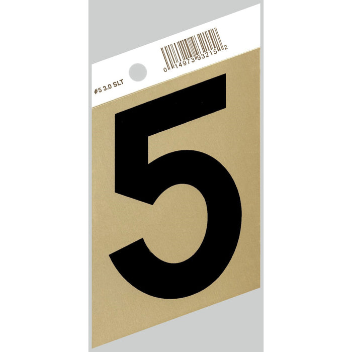 3" - "5" Slanted Black & Gold Numbers