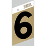 3" - "6" Slanted Black & Gold Numbers