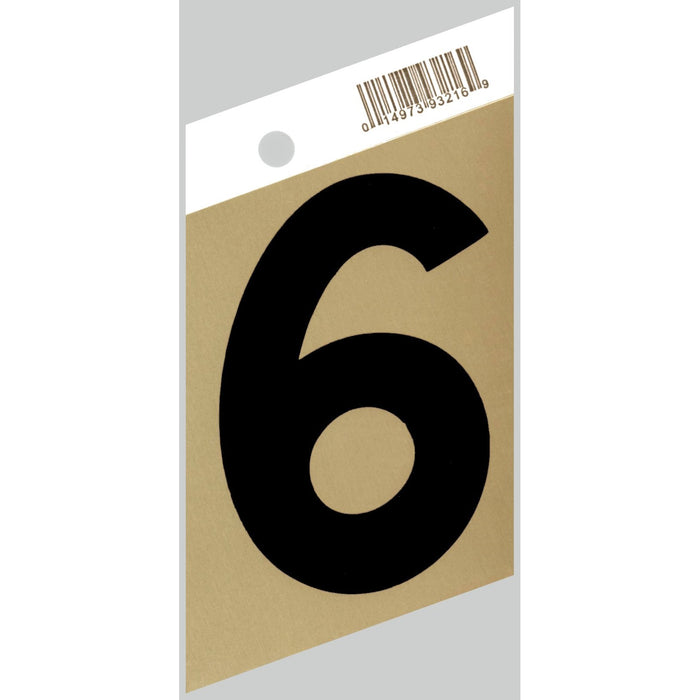 3" - "6" Slanted Black & Gold Numbers