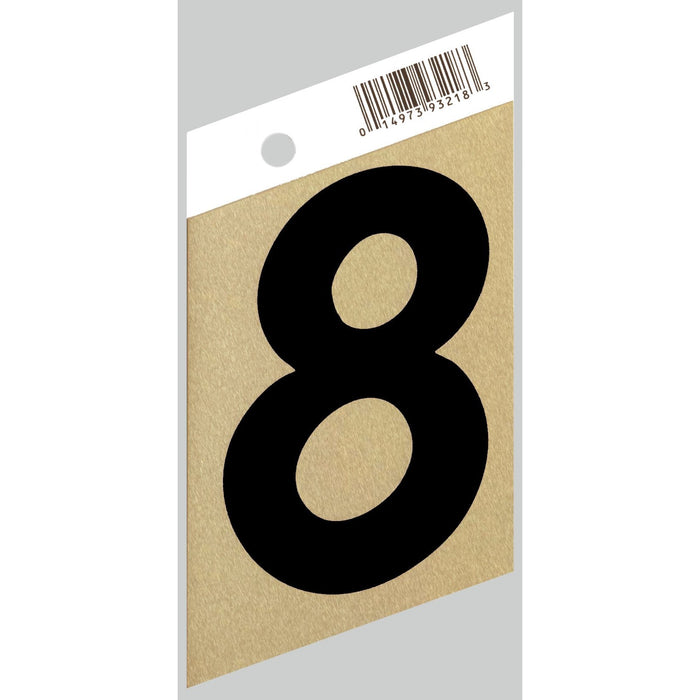 3" - "8" Slanted Black & Gold Numbers