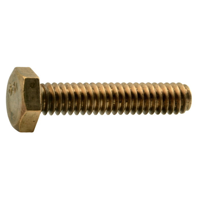 1/4"-20 x 1-1/4" Silicon Bronze Coarse Thread Hex Cap Screws