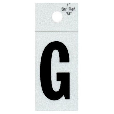 1" - "G" Straight Black Reflective Letters