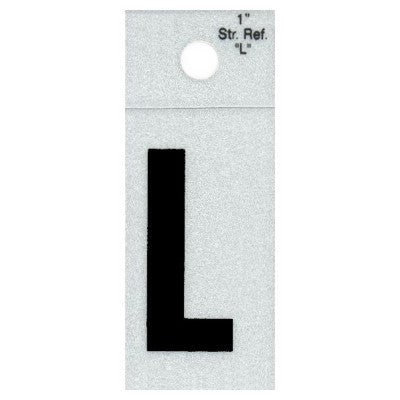1" - "L" Straight Black Reflective Letters