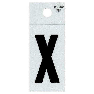 1" - "X" Straight Black Reflective Letters