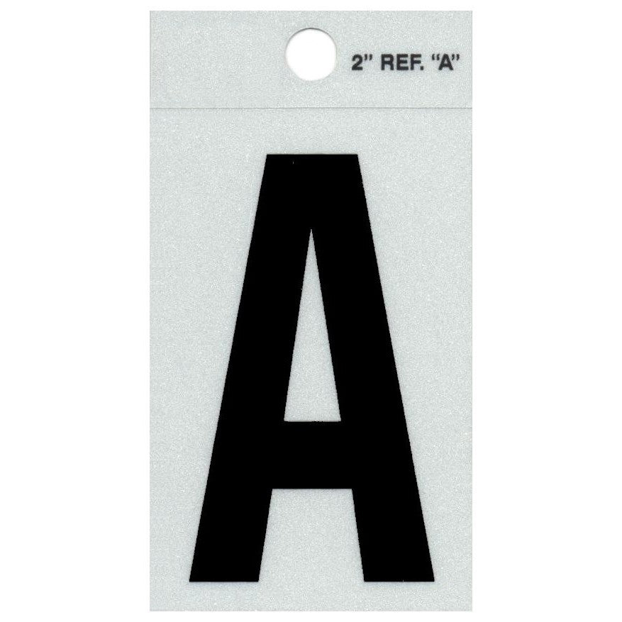 2" - A Straight Black Reflective Letters