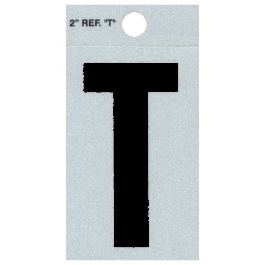 2" - T Straight Black Reflective Letters