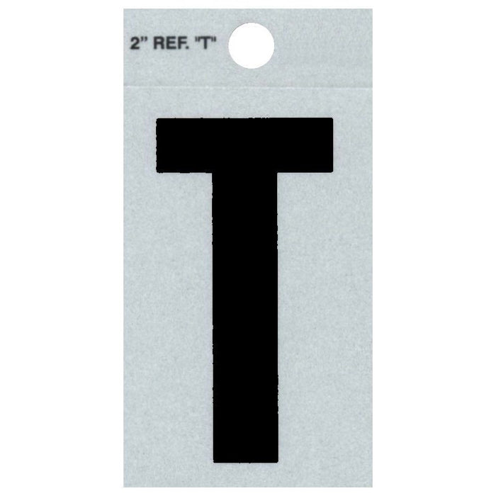 2" - T Straight Black Reflective Letters