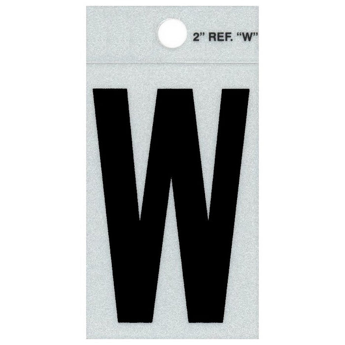 2" - W Straight Black Reflective Letters