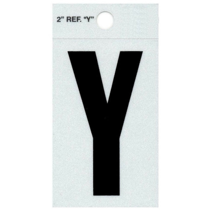 2" - Y Straight Black Reflective Letters