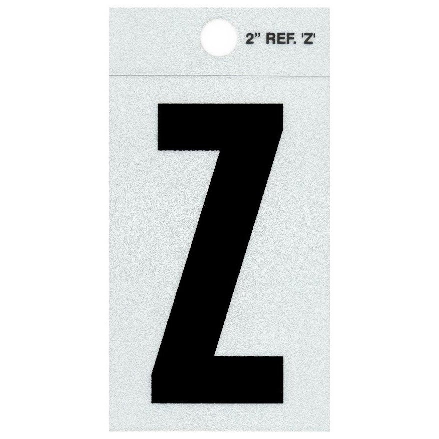 2" - Z Straight Black Reflective Letters