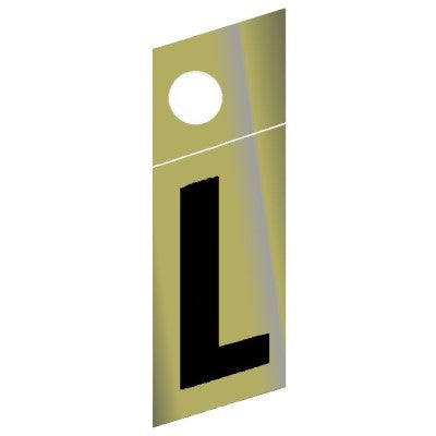 1.25" - L Slanted Gold Numbers