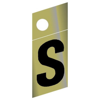 1.25" - S Slanted Gold Numbers