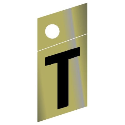 1.25" - T Slanted Gold Numbers
