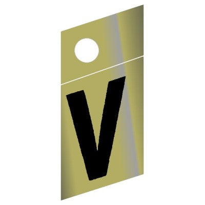 1.25" - V Slanted Gold Numbers