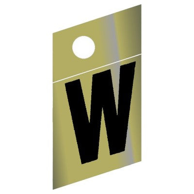 1.25" - W Slanted Gold Numbers