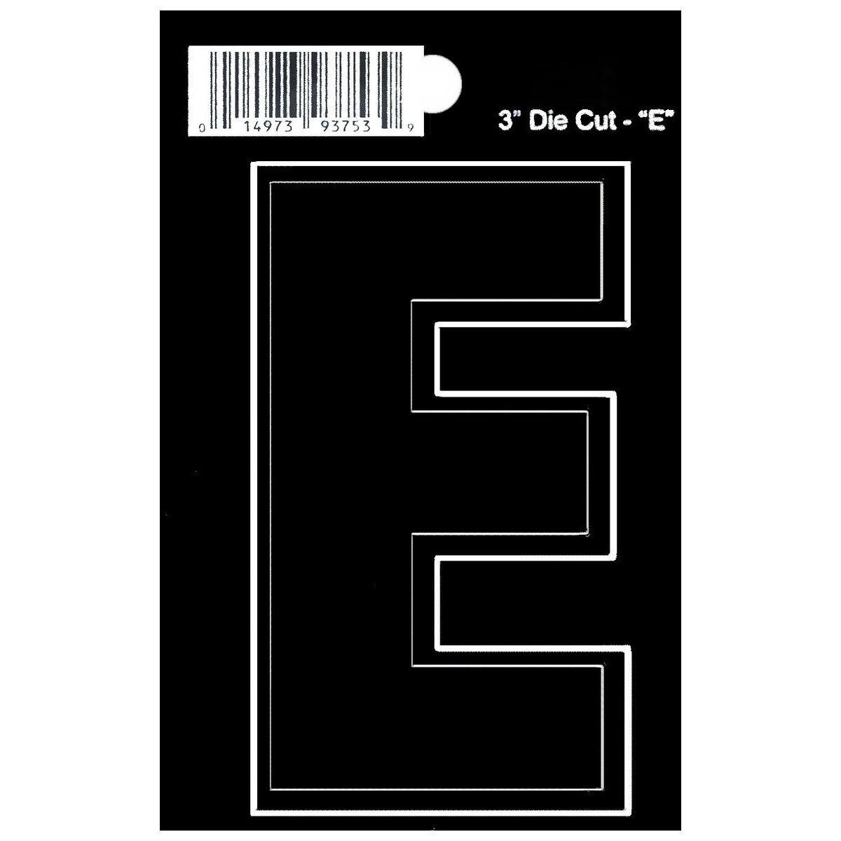 3" - E Black Die Cut Letters