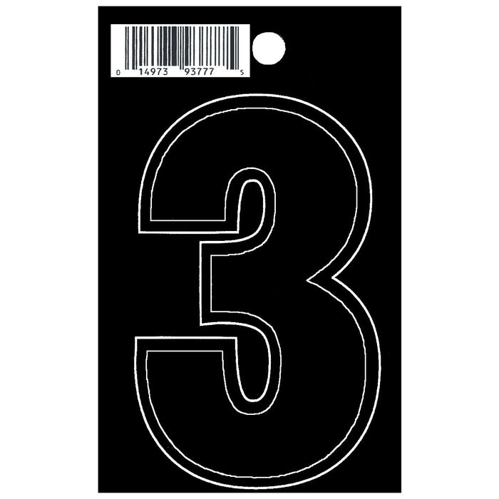 3" - 3 Black Die Cut Numbers