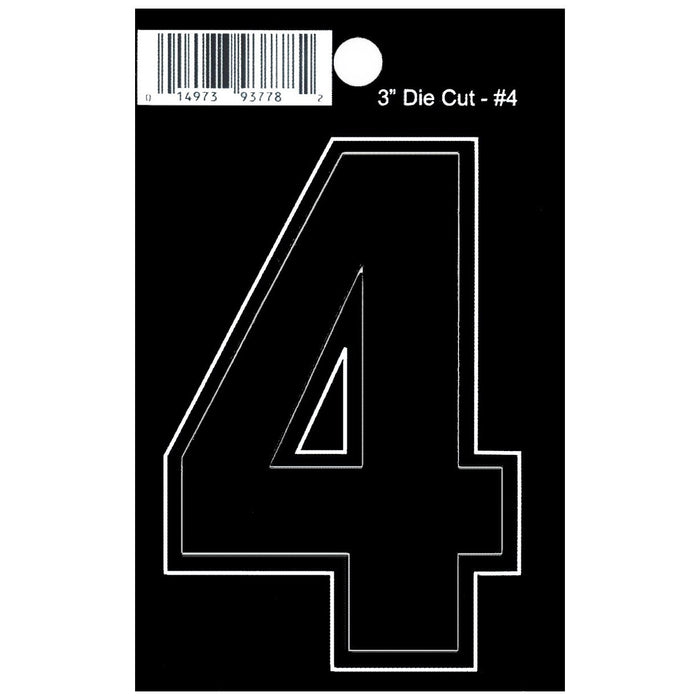 3" - 4 Black Die Cut Numbers