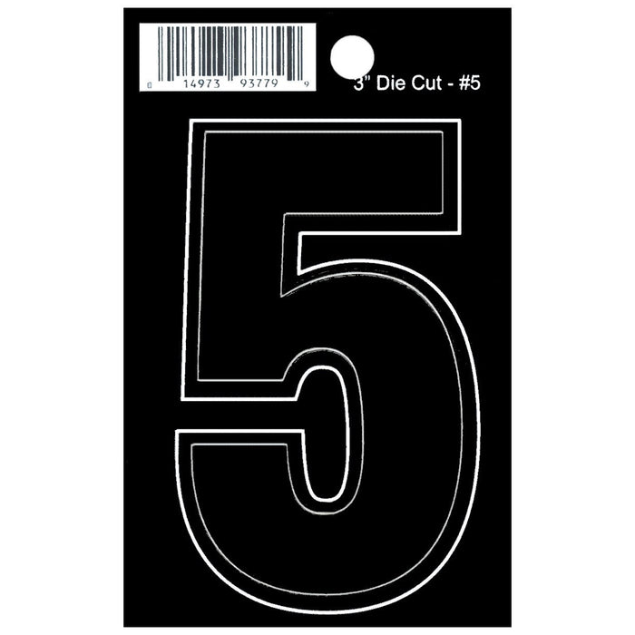 3" - 5 Black Die Cut Numbers