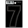 3" - 7 Black Die Cut Numbers